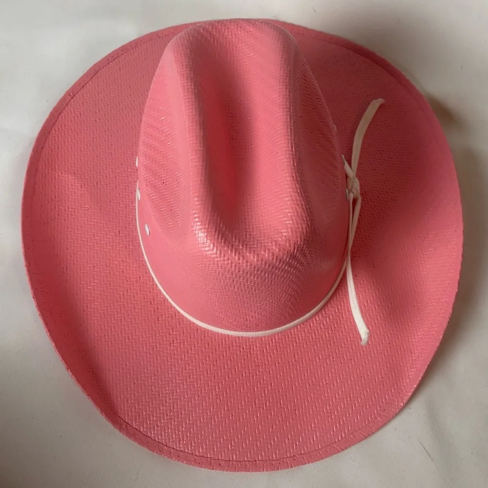 NWT Twister Pink Child Girls Cowboy Cowgirl Paper Straw Western Hat Size Medium